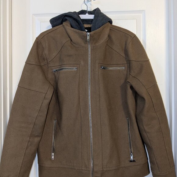 G by GUESS Men's/Women's Brown Full-Zip Hoodie Jacket - Picture 1 of 3